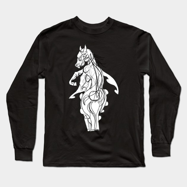 Horse and girl Long Sleeve T-Shirt by sonigque